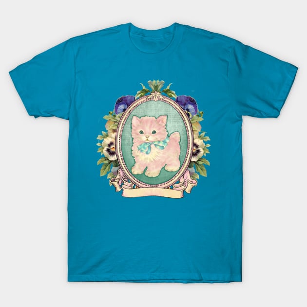 Kitschy Pink Kitten T-Shirt by CatAstropheBoxes